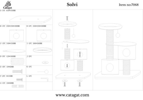 מתקן גירוד קטגט סולבי לחתול 7068 Catagat Solvi