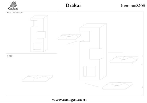 מתקן גירוד קטגט דראקר לחתול 8505 Catagat Drakar