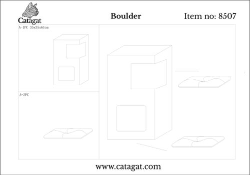 מתקן גירוד קטגט בולדר לחתול 8507 Catagat Boulder