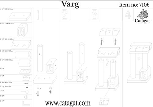 מתקן גירוד קטגט וארג לחתול 7106 Catagat Varg