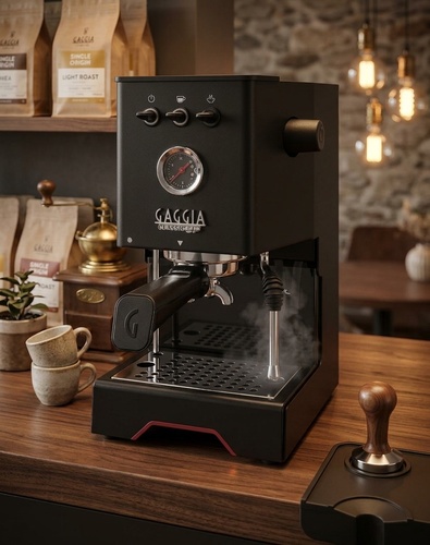 מכונת קפה ידנית GAGGIA Classic UP EG2500/10 בגוף שחור מתכת מלא