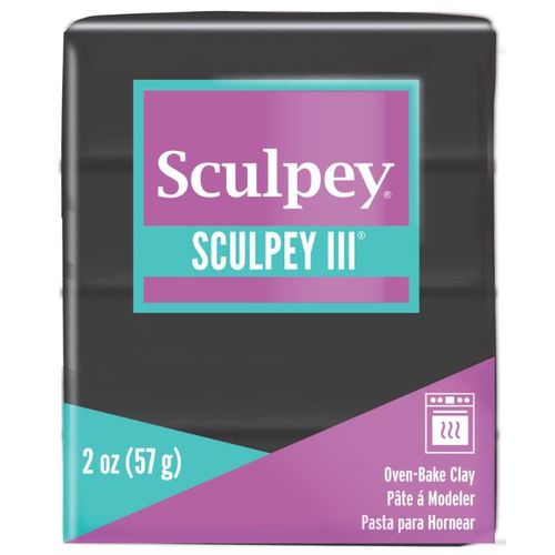 חימר פולימרי סקלפי 57 גר שחור- 302042 Sculpey III