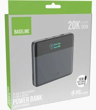 סוללת גיבוי Baseline 20,000mAh 100W, זה מטעין טלפונים ניידים ומחשבים ניידים.