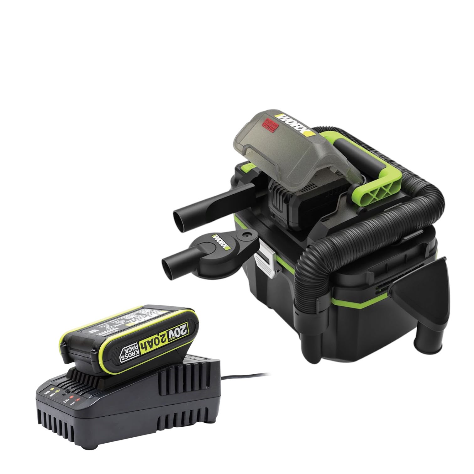 שואב אבק נטען 20V כולל סוללה 2.0AH ומטען  WU036.9 WORX