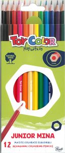 2 חבילות 12 צבעי עפרון דקים/ TOY COLOR במבצע