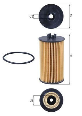‏פילטר שמן Mahle OX401D