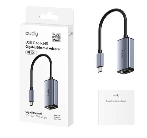 מתאם רשת CUDY TYPE C TO LAN GIGA UE10C