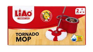סט מגב הפלא מסתובב עם דלי סחיטה LIAO Tornado Mop + 2 ראשים