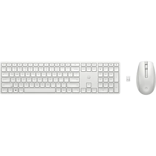‏מקלדת ועכבר HP 650 4R016AA - לבן