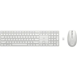 ‏מקלדת ועכבר HP 650 4R016AA - לבן