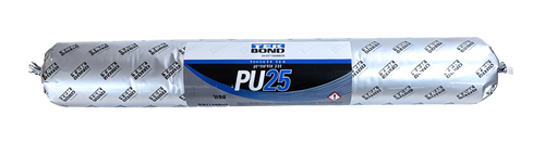 דבק PU25 אפור להדבקה חזקה פוליאוריתן לבנייה 600 מ