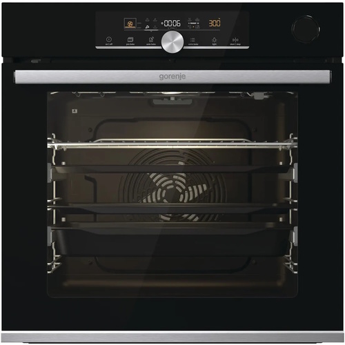 תנור בנוי פירוליטי - 77 ליטר Gorenje גורנייה BPSAX6747A08BG זכוכית שחורה משולב נירוסטה