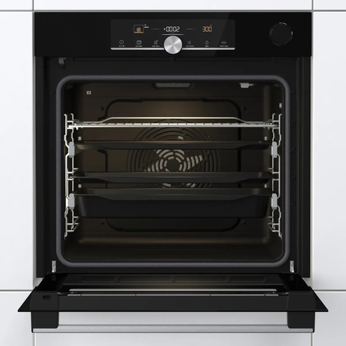 תנור בנוי פירוליטי - 77 ליטר Gorenje גורנייה BPSAX6747A08BG זכוכית שחורה משולב נירוסטה