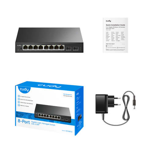 מתג 8Port Gigabit Easy-Managed Switch with 2 SFP