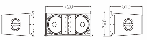 רמקול ליין-אריי Bi-amp 2×12 אינץ' DLA612