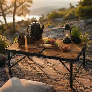שולחן פיקניק מתקפל מחוזק | בגימור עץ | Woodlook Picnic Table