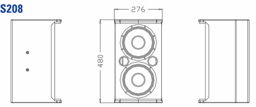 רמקול סדרת S 2×8 אינץ' 2×8