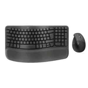 סט מקלדת ועכבר ארגונומי Logitech Wave Keys and Lift Combo Graphite HEB לוגיטק