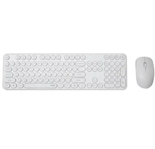 סט מקלדת ועכבר אלחוטיים Rapoo X260SB Wireless Set White ראפו