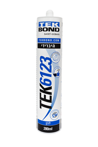 דבק סיליקון היברידי לבן 6123 רב תכליתי 280 מ"ל TEKBOND