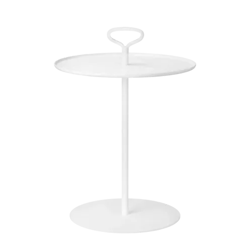 שולחן צד-מגש לבן לגינה   PORTER- White Garden side table 