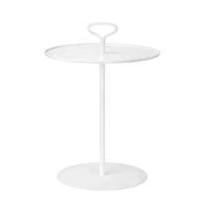 שולחן צד-מגש לבן לגינה   PORTER- White Garden side table 