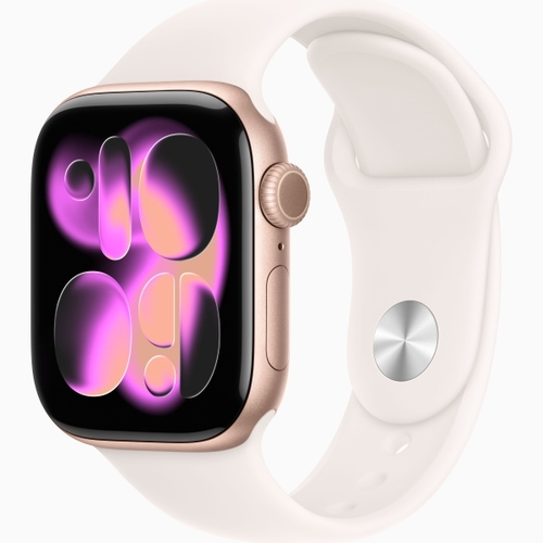 יבואן רשמי-שעון חכם Apple Watch Series 11 42mm Aluminum Case Rubber Sport Band GPS