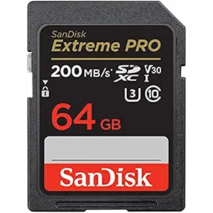 שיריון אילת SanDisk Extreme PRO SD UHS-I 64GB V30 4K כרטיס זיכרון