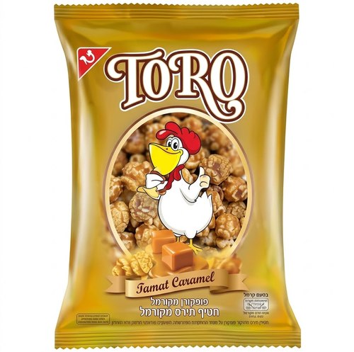 TORO - חטיף פופקורן בטעם קרמל 55 גרם 