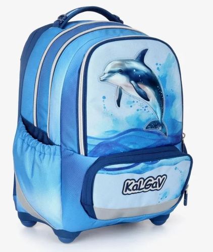 המארז המושלם TROLLEY Dolphin סט תיק+3 חלקים X FIX טרולי -דולפין כחול/גרדיאנט