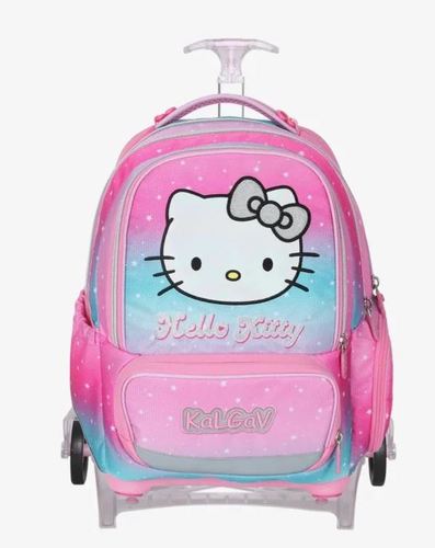 המארז המושלם  TROLLEY Hello Kitty סט תיק גב + 3 חלקים X FIX טרולי - הלו קיטי ורוד/גרדיאנט