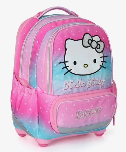 המארז המושלם  TROLLEY Hello Kitty סט תיק גב + 3 חלקים X FIX טרולי - הלו קיטי ורוד/גרדיאנט