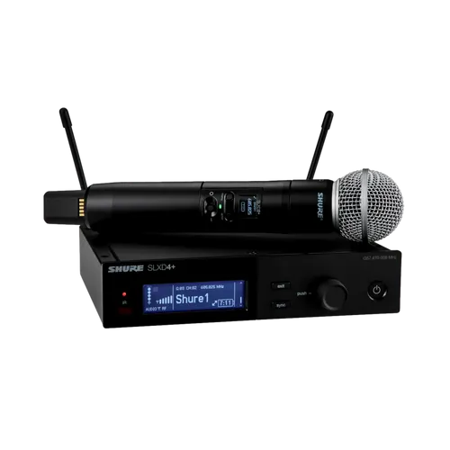 SHURE מערכת סאונד מיקרופון אלחוטית דגם SLXD24+/58 מבית Shure