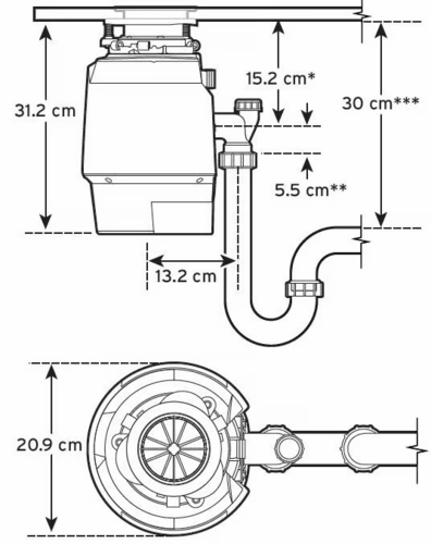 טוחן אשפה Premium 550SR InSinkErator 