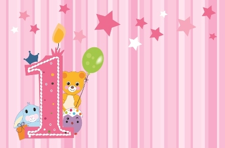 מדבקות מלבניות בת שנה 18 יח' 