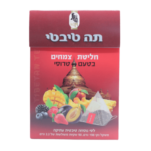 תה טיבטי בטעם טרופי 90 שקיות פירמידה משולשות | ד