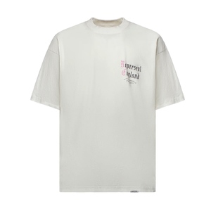 חולצה REPRESENT מידות S-XXL לגברים בגוון לבן עם הדפס ורוד