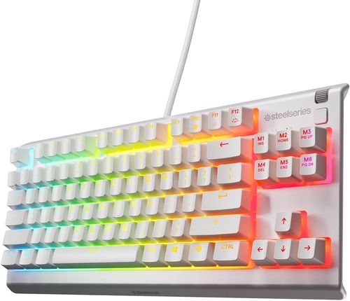 מקלדת גיימינג SteelSeries Apex 3 TKL White LED Gaming Keyboard