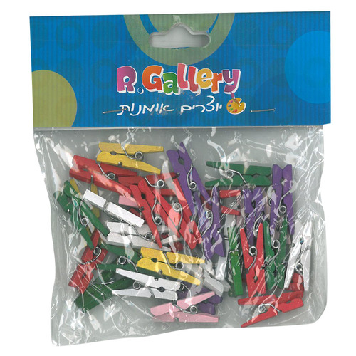 אטבים צבעוני קטן 25 מ