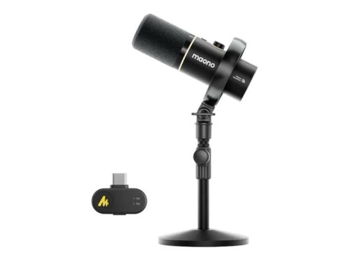 Maono PD200WT USB מיקרופון פודקאסט דינמי מגוון חיבורים - אלחוטי או כבל מיקרופון או כבל