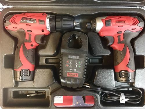 סט 12V מברגה אימפקט + מברגה מקדחה תוצרת TARGET