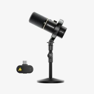 Maono PD200WT USB מיקרופון פודקאסט דינמי מגוון חיבורים - אלחוטי או כבל מיקרופון או כבל