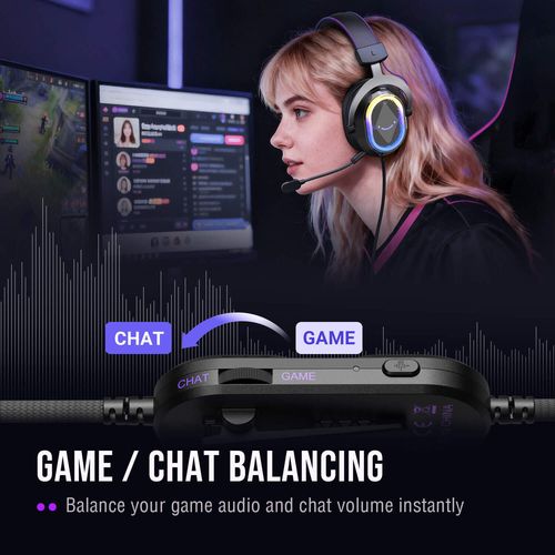 Fifine AmpliGame H13 — אוזניות גיימינג USB עם 7.1 Surround, RGB, ומיקרופון ANC