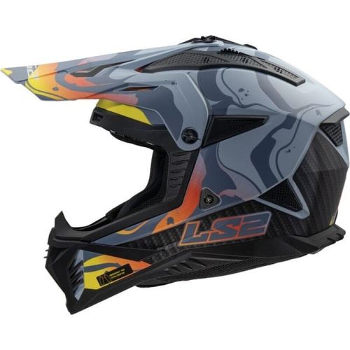 קסדת שטח MX708 FAST II  LS2 צבע אפור כהה