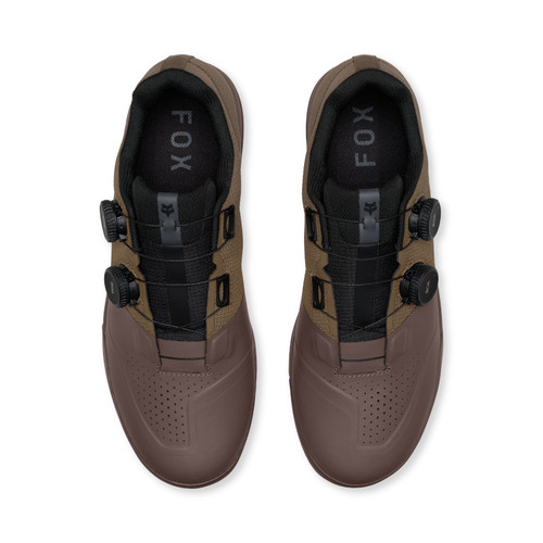 נעלי רכיבה פוקס לקליטים חום - FOX UNION BOA SHOE V26