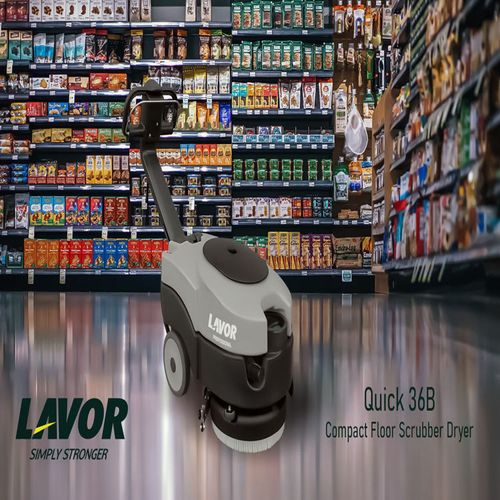   מכונת ניקוי רצפות 12V נטענת QUICK 36B לאבור