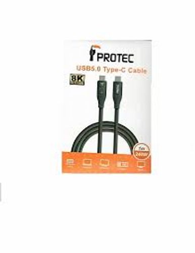 כבל תצוגה ,טעינה מהירה וסנכרון Protec DM298 Type-c to Type-c 8K 1M 