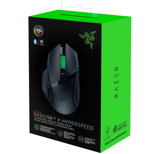 רייזר - עכבר גיימינג אלחוטי - Razer Basilisk V3 X HyperSpeed