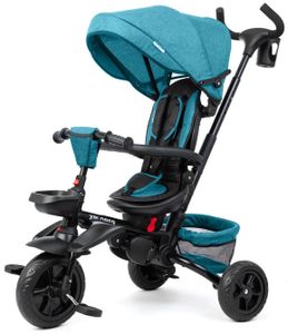 תלת אופן מתקפל 4 ב 1 דגם Xplorer עם כיסא נשכב ומסתובב 360 וגלגלי EVA ללא תקרים - כחול