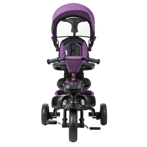 תלת אופן מתקפל 4 ב 1 דגם Xplorer עם כיסא נשכב ומסתובב 360 וגלגלי EVA ללא תקרים - כחול